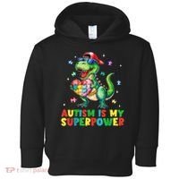 Autism Is My Superpower Funny Autism Awareness Toddler Hoodie thumb 0