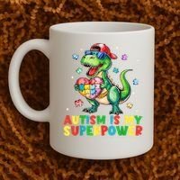 Autism Is My Superpower Funny Autism Awareness Coffee Mug thumb 2