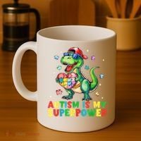 Autism Is My Superpower Funny Autism Awareness Coffee Mug thumb 4