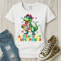 Autism Is My Superpower Funny Autism Awareness Women's T-Shirt thumb 3