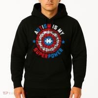 Autism Is My Superpower Autism Awareness Autistic Hoodie thumb 2