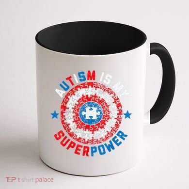 Autism Is My Superpower Autism Awareness Autistic Coffee Mug back