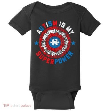 Autism Is My Superpower Autism Awareness Autistic Baby Bodysuit