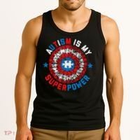 Autism Is My Superpower Autism Awareness Autistic Tank Top thumb 3