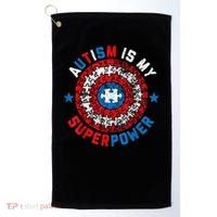 Autism Is My Superpower Autism Awareness Autistic Golf Towel thumb 0
