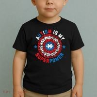 Autism Is My Superpower Autism Awareness Autistic Toddler T-Shirt thumb 2