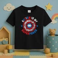 Autism Is My Superpower Autism Awareness Autistic Toddler T-Shirt thumb 3