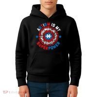 Autism Is My Superpower Autism Awareness Autistic Kids Hoodie thumb 4