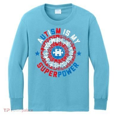 Autism Is My Superpower Autism Awareness Autistic Kids Long Sleeve Shirt