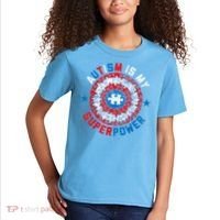 Autism Is My Superpower Autism Awareness Autistic Kids T-Shirt thumb 2