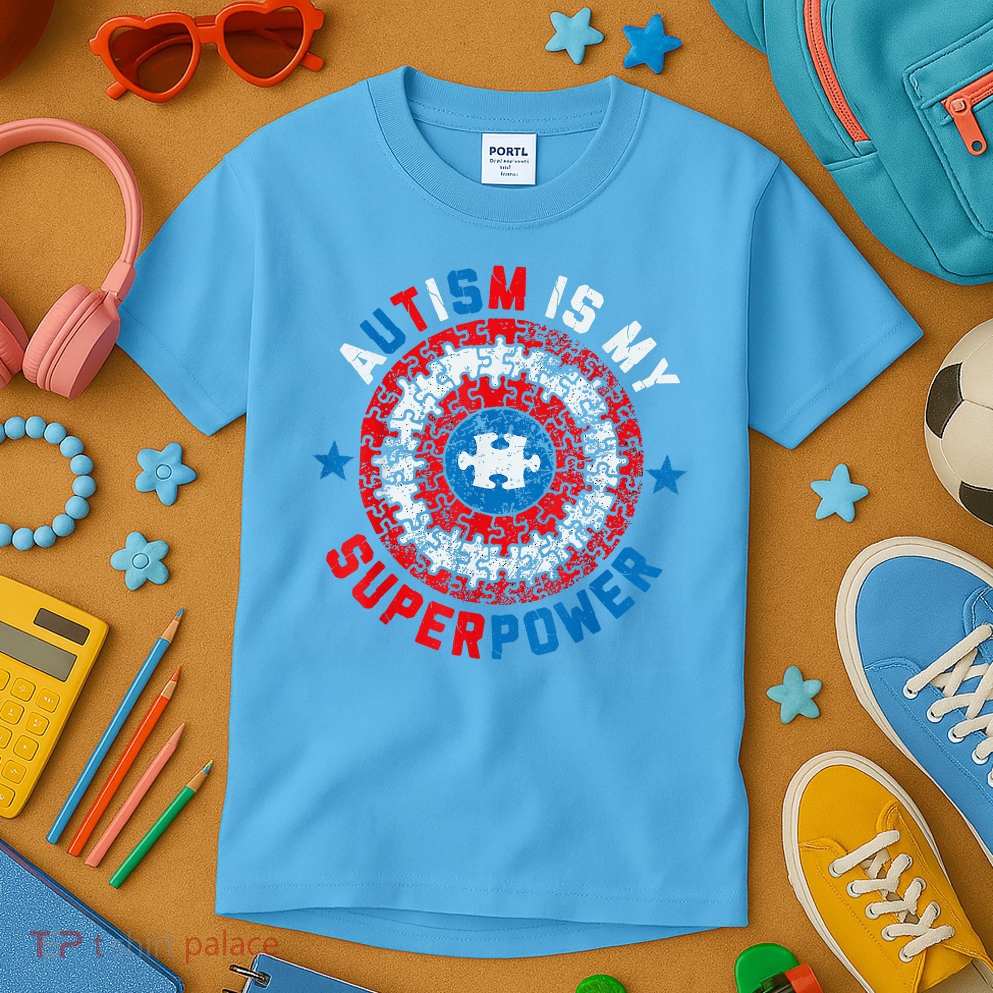 Autism Is My Superpower Autism Awareness Autistic Kids T-Shirt