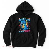 Autism Is My Superpower Dinosaur Autism Awareness Hoodie thumb 0