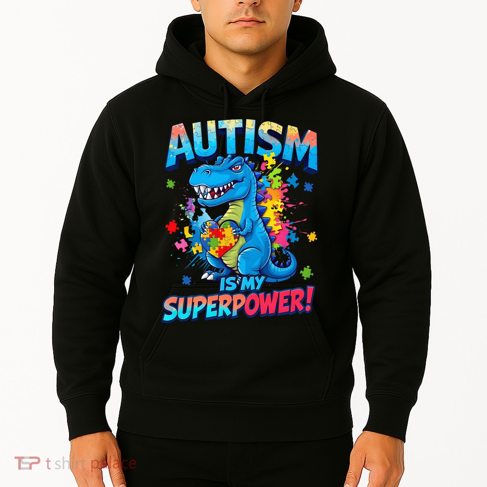 Autism Is My Superpower Dinosaur Autism Awareness Hoodie