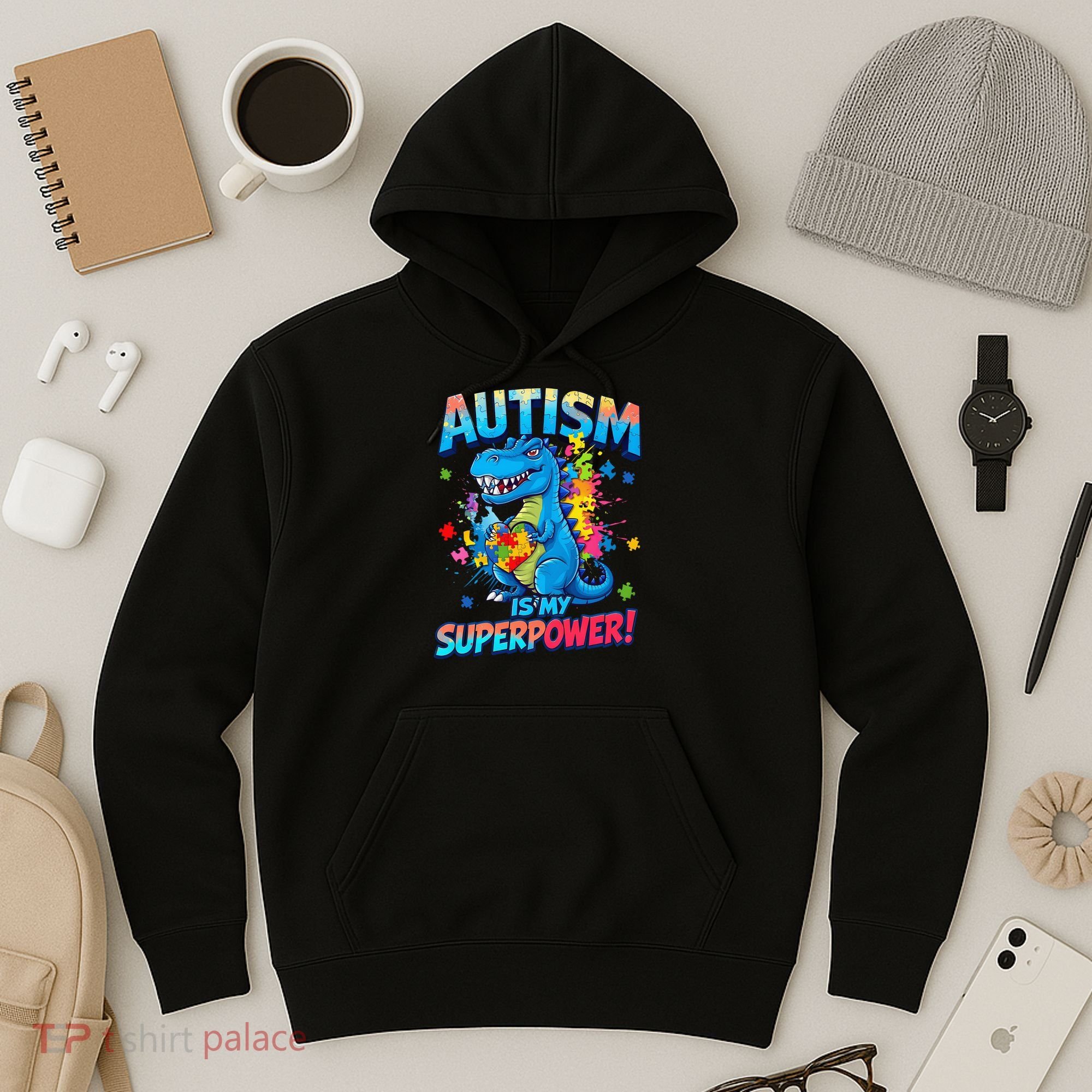 Autism Is My Superpower Dinosaur Autism Awareness Hoodie