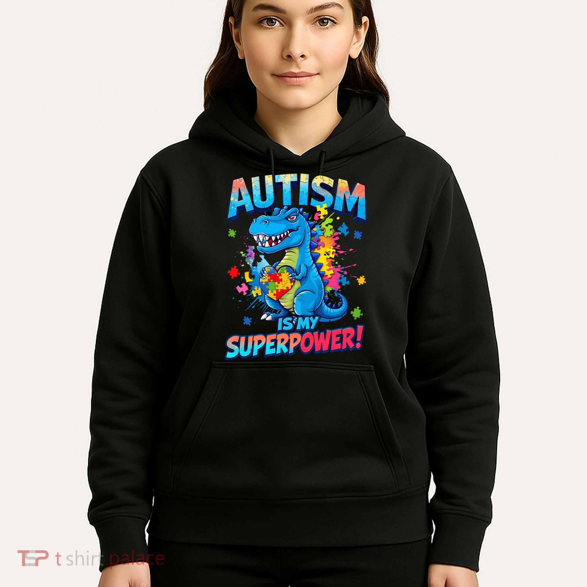 Autism Is My Superpower Dinosaur Autism Awareness Hoodie