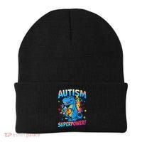 Autism Is My Superpower Dinosaur Autism Awareness Beanie thumb 0