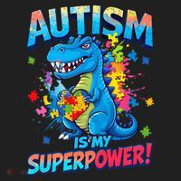 Autism Is My Superpower Dinosaur Autism Awareness Beanie thumb 2