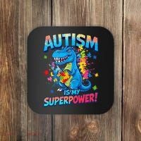 Autism Is My Superpower Dinosaur Autism Awareness Coaster thumb 0