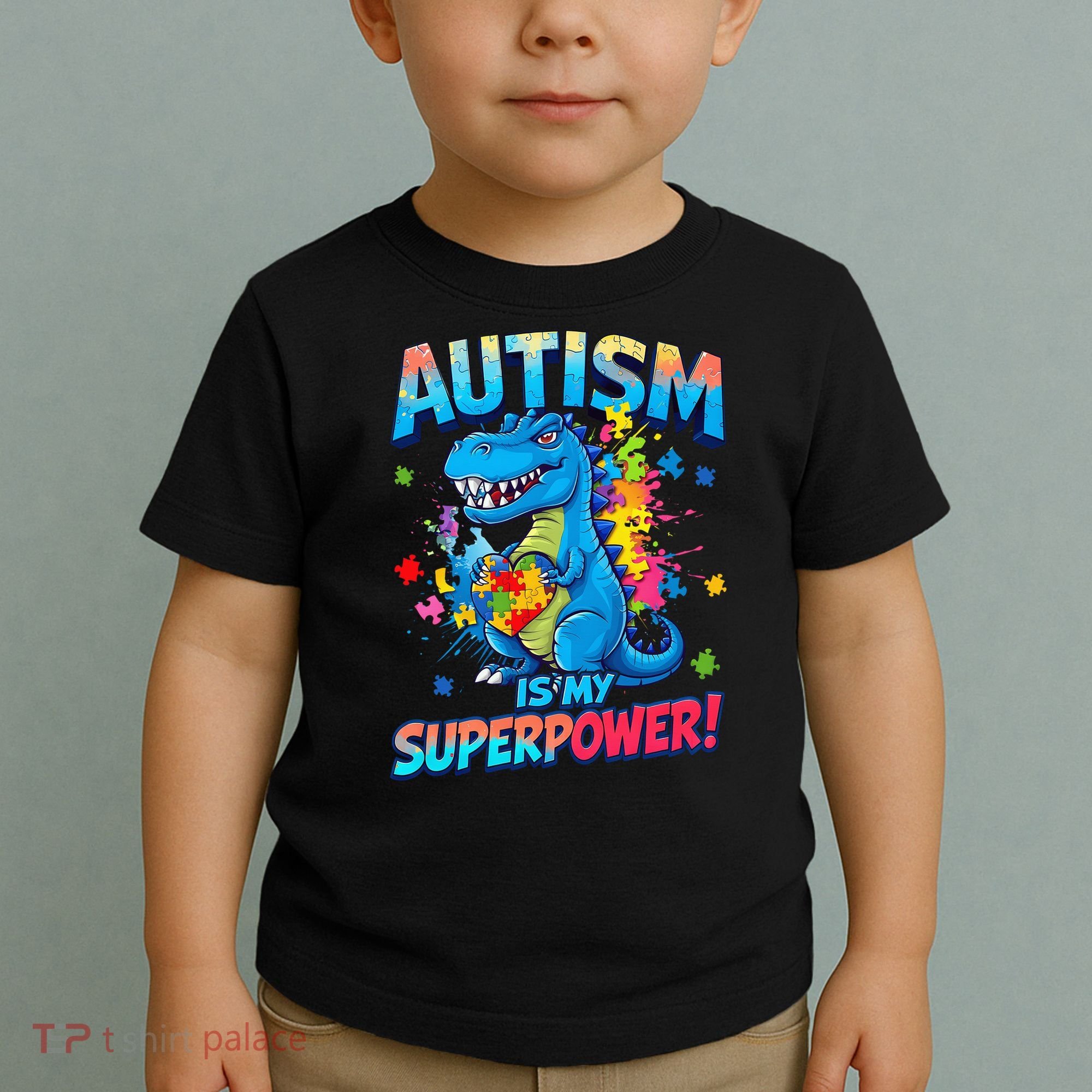Autism Is My Superpower Dinosaur Autism Awareness Toddler T-Shirt