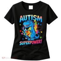 Autism Is My Superpower Dinosaur Autism Awareness Women's T-Shirt thumb 0