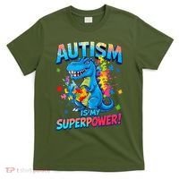 Autism Is My Superpower Dinosaur Autism Awareness T-Shirt thumb 0