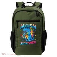 Autism Is My Superpower Dinosaur Autism Awareness Backpack thumb 0
