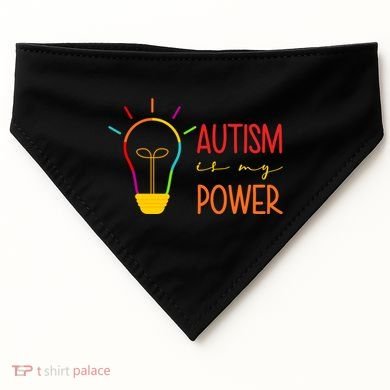 Autism Is My Power Autism Awareness USA-Made Doggie Bandana