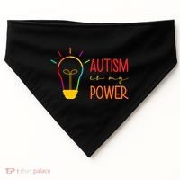 Autism Is My Power Autism Awareness USA-Made Doggie Bandana thumb 0