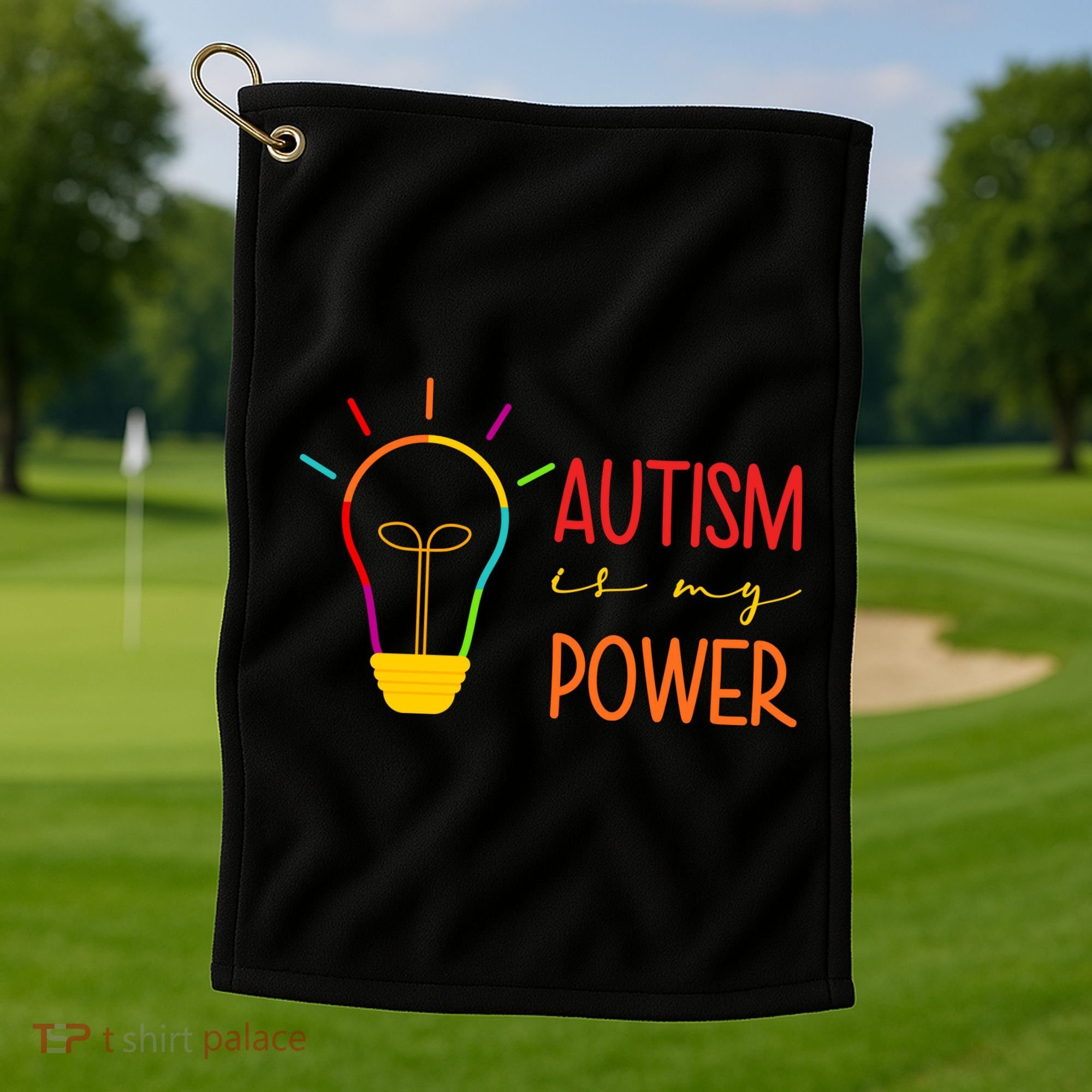 Autism Is My Power Autism Awareness Golf Towel