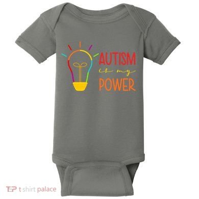Autism Is My Power Autism Awareness Baby Bodysuit