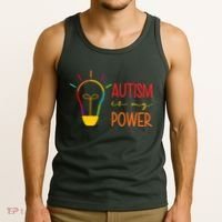 Autism Is My Power Autism Awareness Tank Top thumb 3