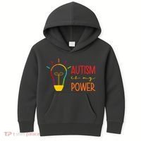 Autism Is My Power Autism Awareness Kids Hoodie thumb 0