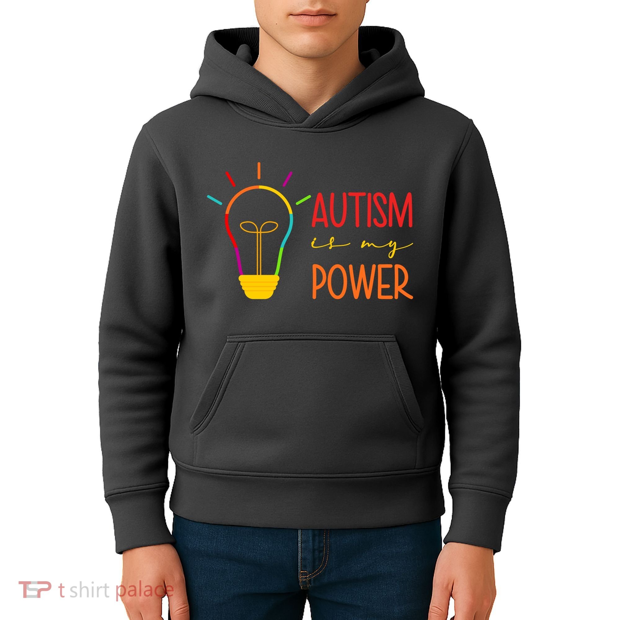 Autism Is My Power Autism Awareness Kids Hoodie