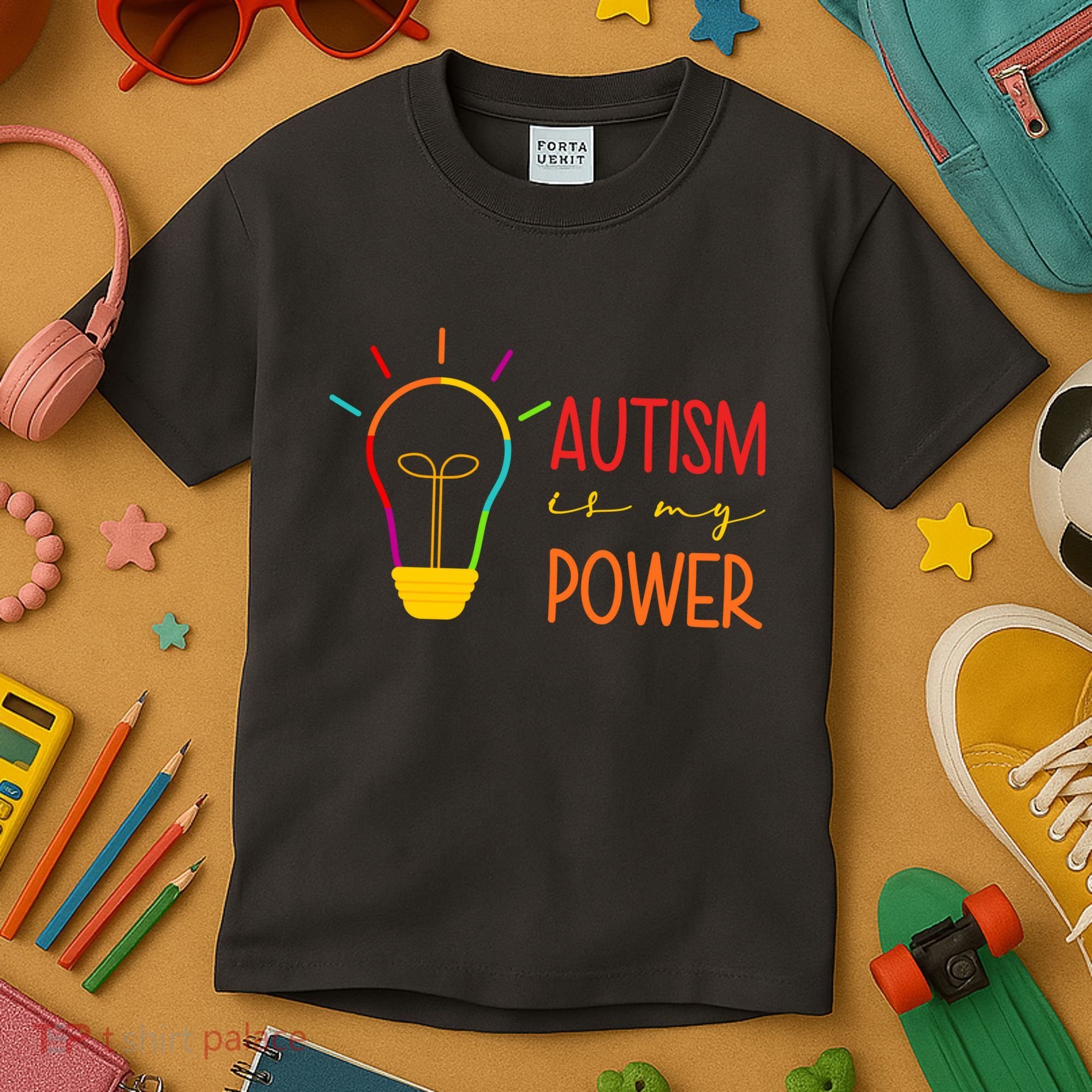 Autism Is My Power Autism Awareness Kids T-Shirt