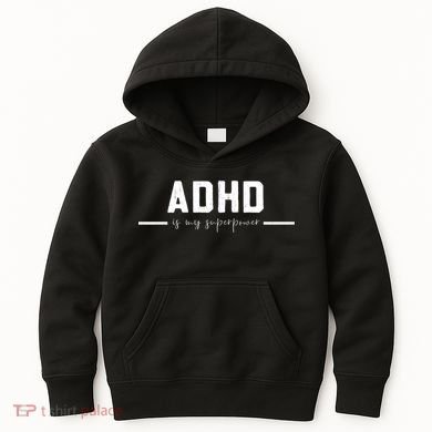 Adhd Is My Superpower Vintage Distressed Design Gift Kids Hoodie