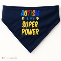 Autism Is My Super Power USA-Made Doggie Bandana thumb 0