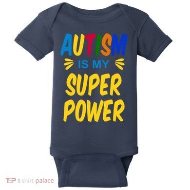Autism Is My Super Power Baby Bodysuit