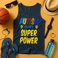 Autism Is My Super Power Tank Top thumb 4