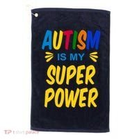 Autism Is My Super Power Golf Towel thumb 0