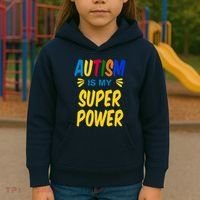 Autism Is My Super Power Kids Hoodie thumb 3