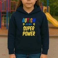 Autism Is My Super Power Kids Hoodie thumb 3