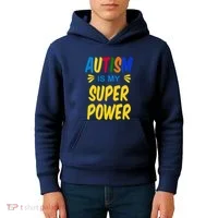 Autism Is My Super Power Kids Hoodie thumb 4