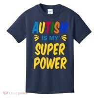Autism Is My Super Power Kids T-Shirt thumb 0