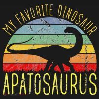 Apatosaurus Is My Favorite Dinosaur Dino Lovers Button thumb 1