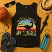 Apatosaurus Is My Favorite Dinosaur Dino Lovers Tank Top thumb 4