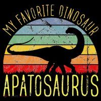 Apatosaurus Is My Favorite Dinosaur Dino Lovers Women's Long Sleeve Shirt thumb 2