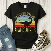Apatosaurus Is My Favorite Dinosaur Dino Lovers Women's T-Shirt thumb 3