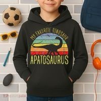Apatosaurus Is My Favorite Dinosaur Dino Lovers Kids Hoodie thumb 2
