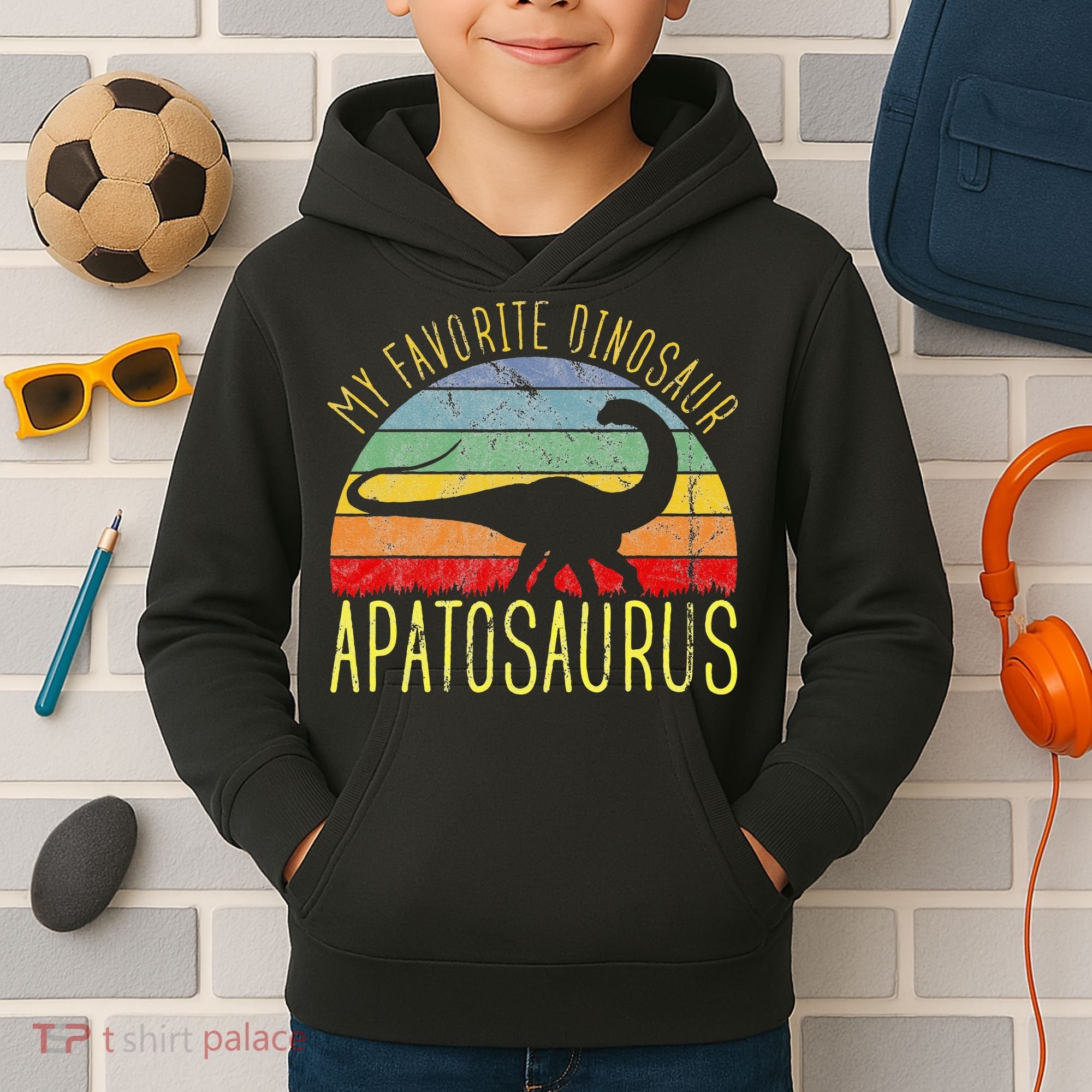 Apatosaurus Is My Favorite Dinosaur Dino Lovers Kids Hoodie