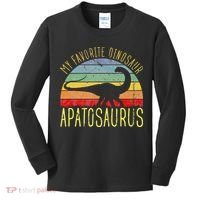 Apatosaurus Is My Favorite Dinosaur Dino Lovers Kids Long Sleeve Shirt thumb 0